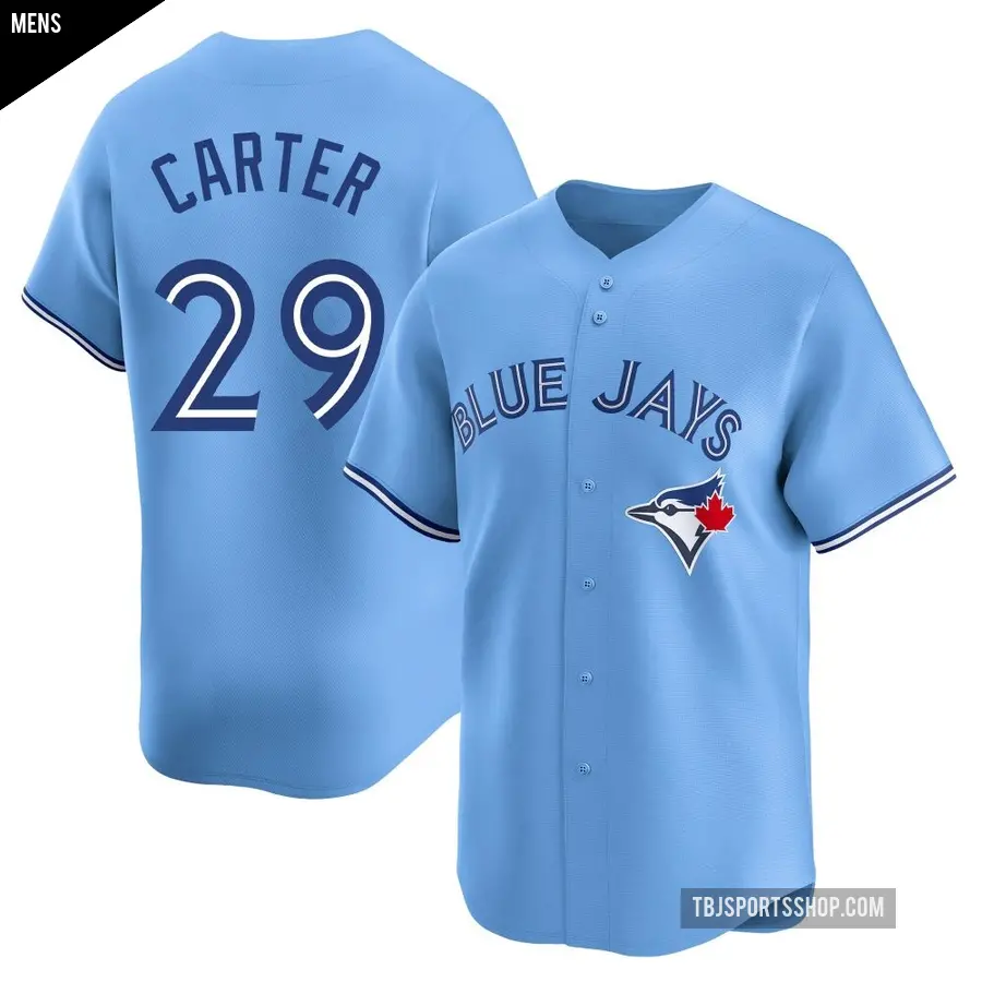 Men's Toronto Blue Jays ＃29 Joe Carter Limited Blue Powder Alternate Jersey