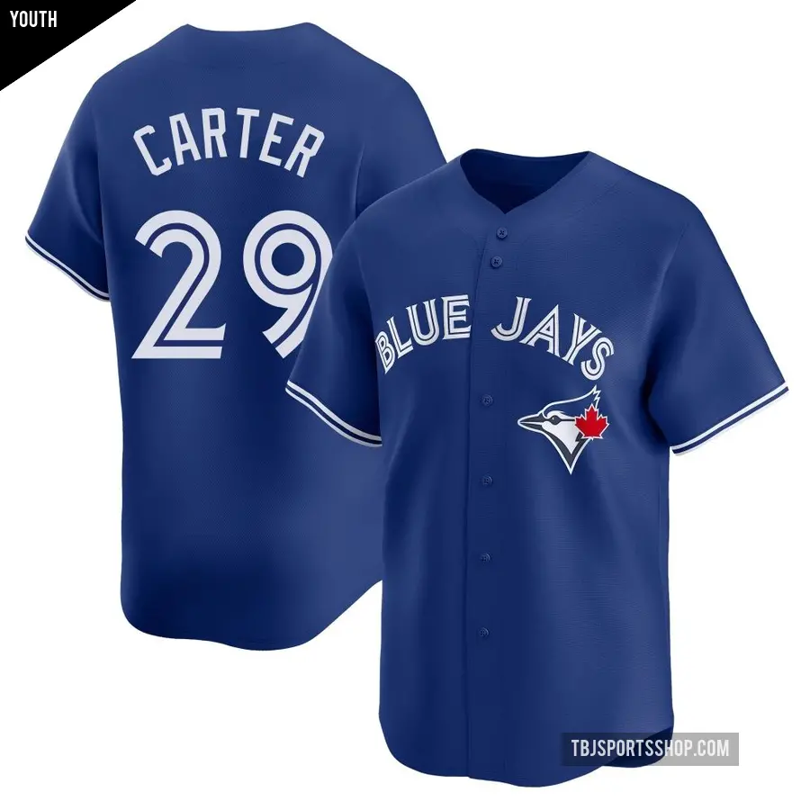 Youth Toronto Blue Jays ＃29 Joe Carter Limited Royal Alternate Jersey