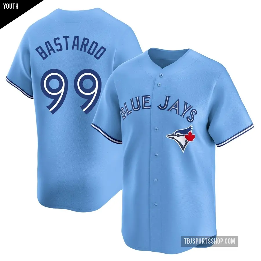 Youth Toronto Blue Jays ＃99 Angel Bastardo Limited Blue Powder Alternate Jersey