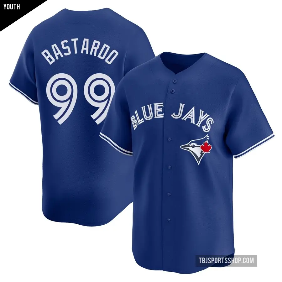 Youth Toronto Blue Jays ＃99 Angel Bastardo Limited Royal Alternate Jersey
